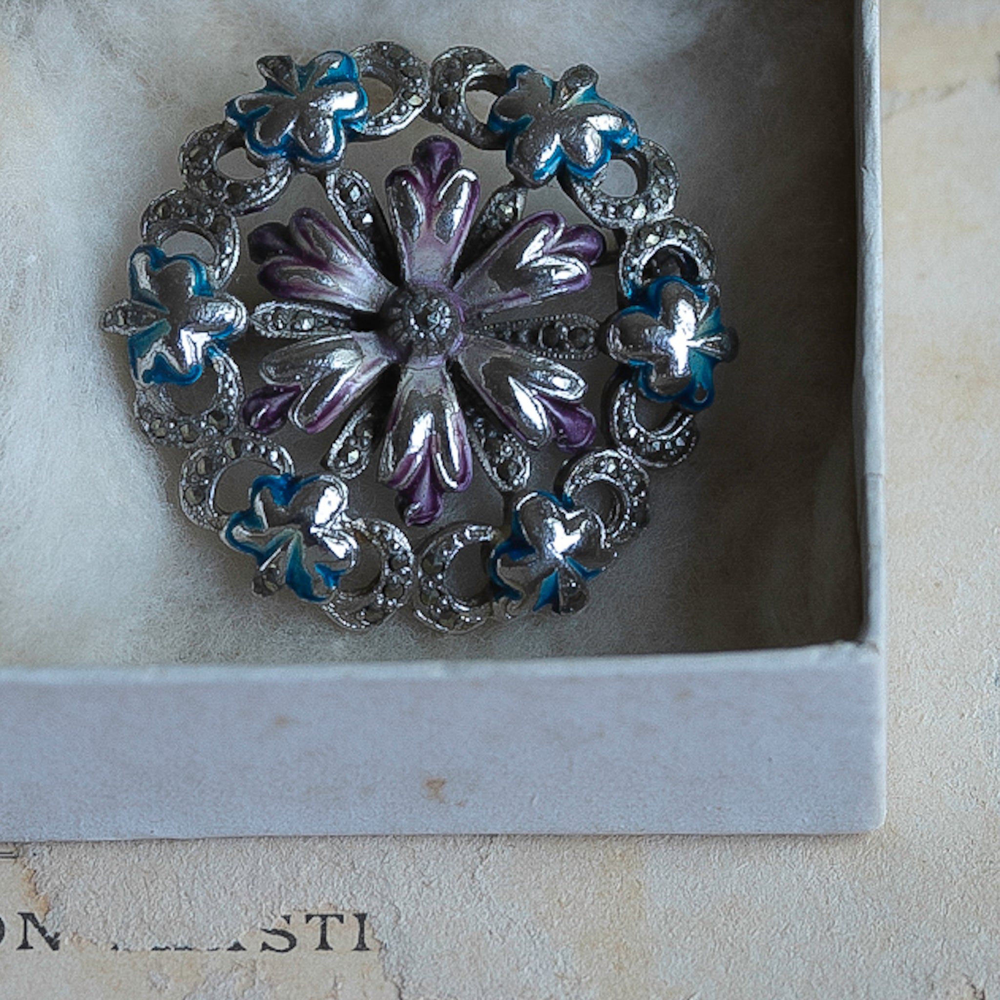 Enamel Flower Juhannus Brooch