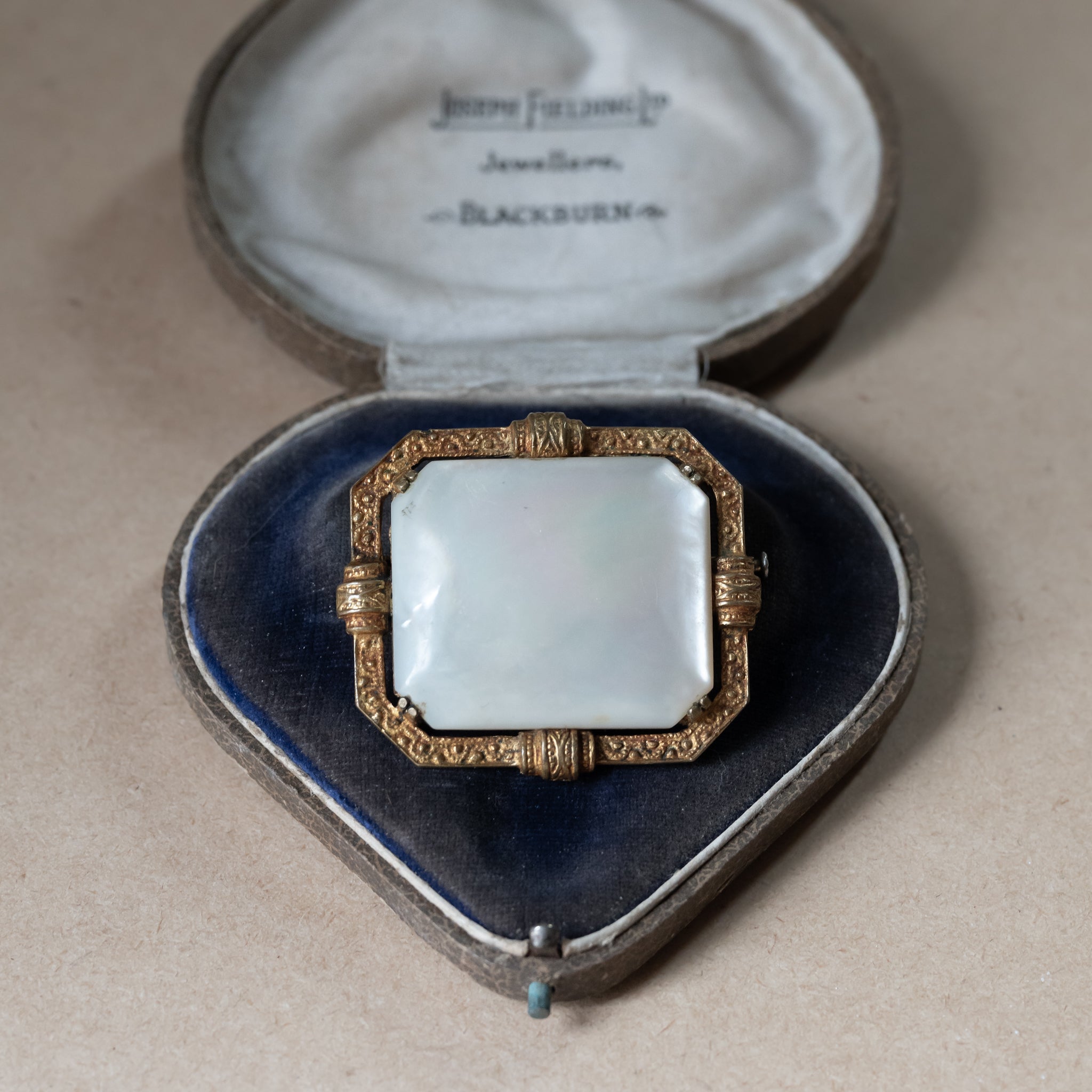 Mother of Pearl Framed Brooch