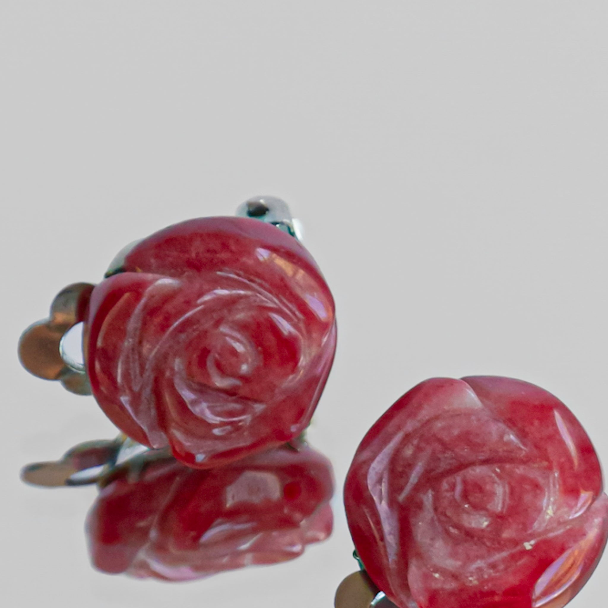 Red Inca Rose Stone Earrings