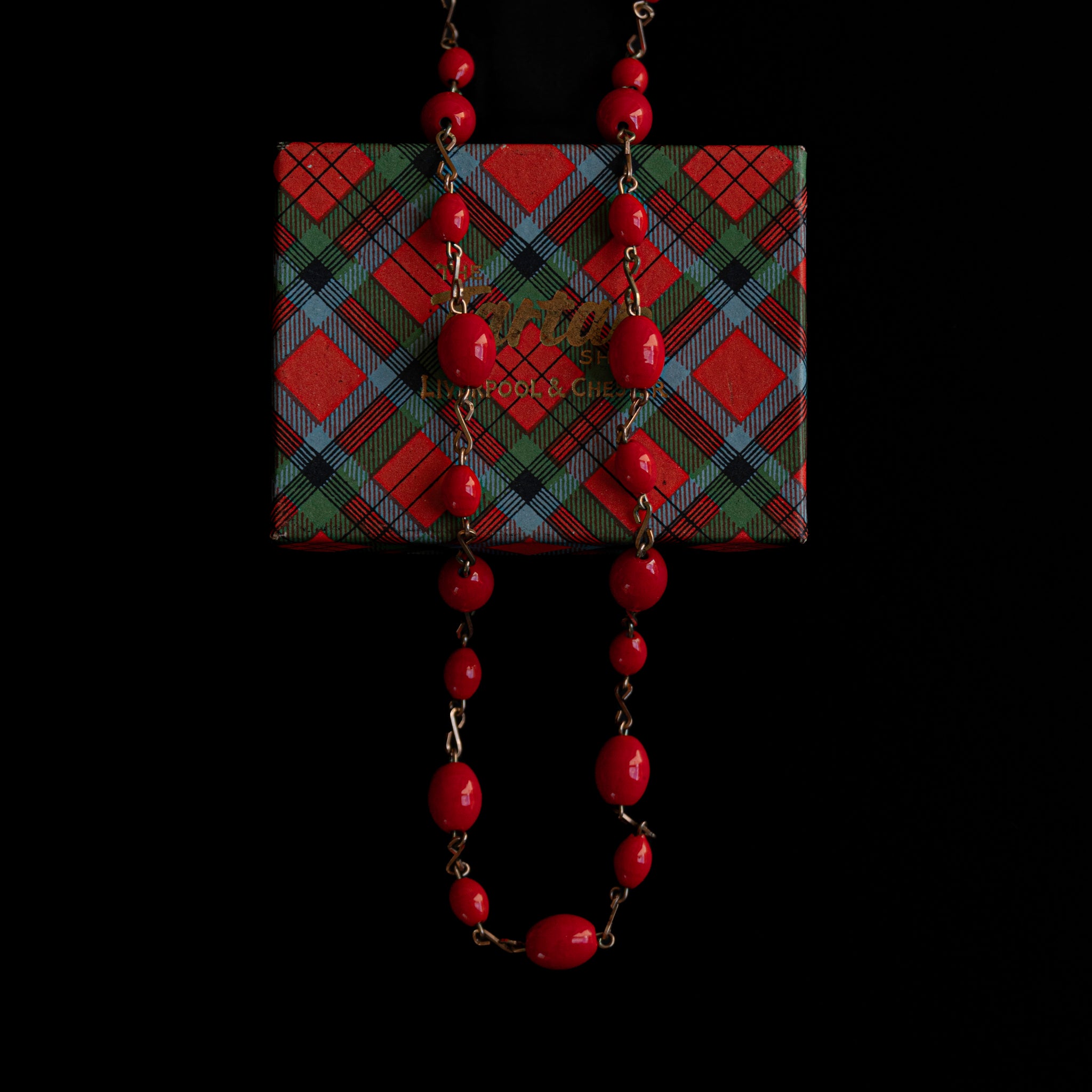 Red Berry Glass Necklace