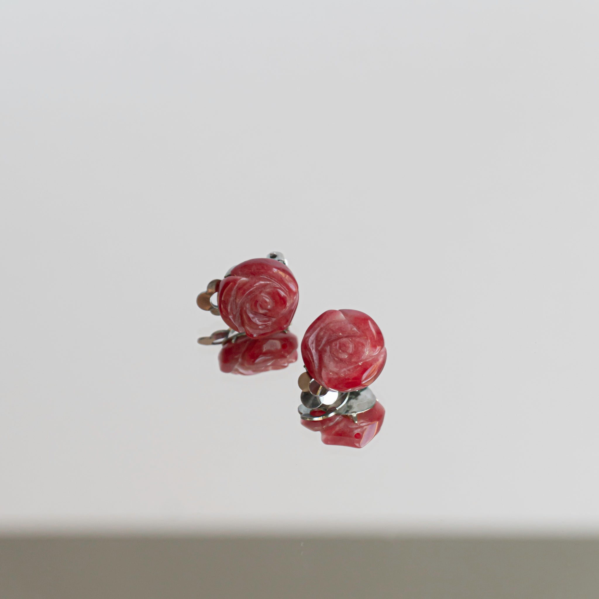 Red Inca Rose Stone Earrings