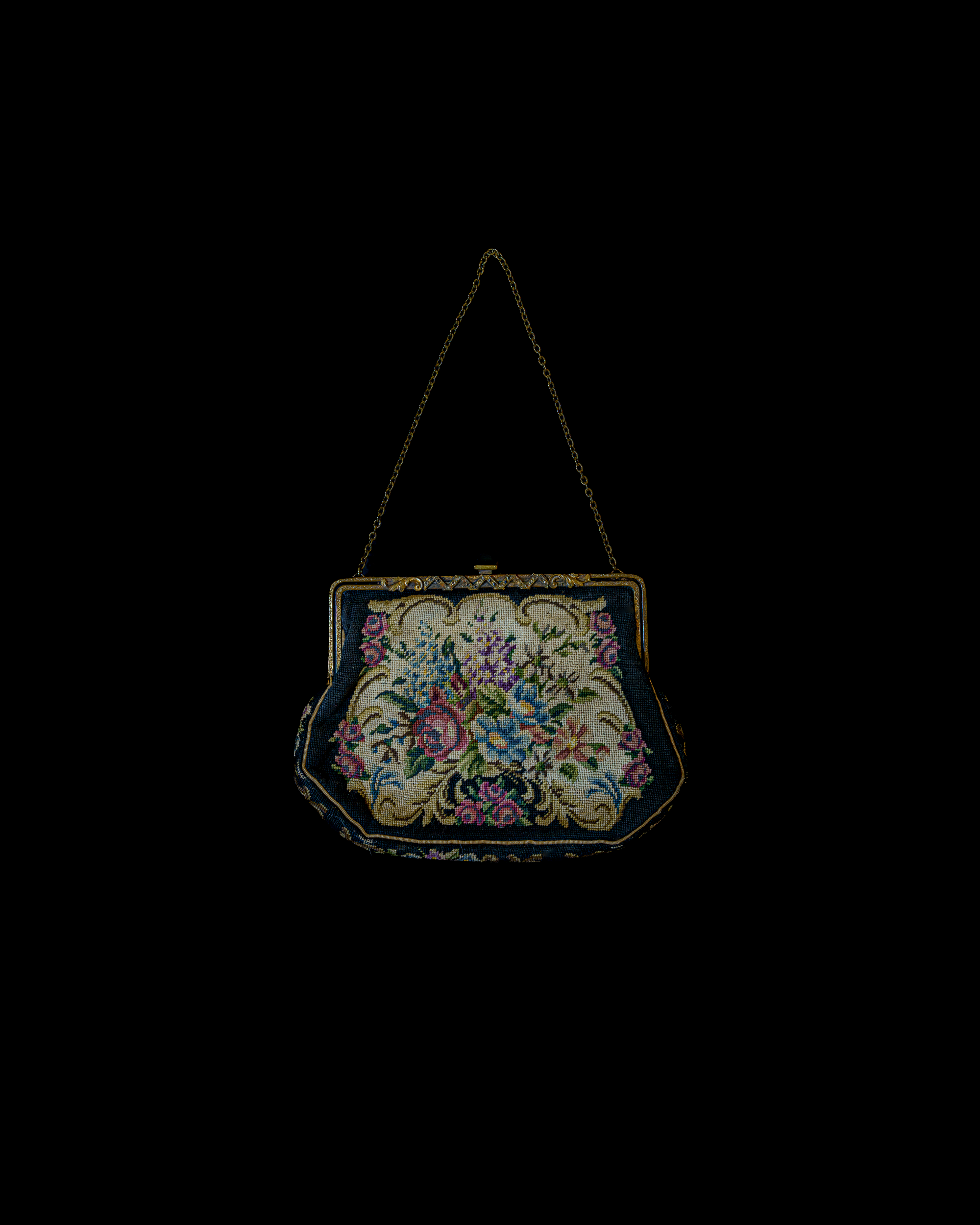 Petit Point Flower Bouquet Bag