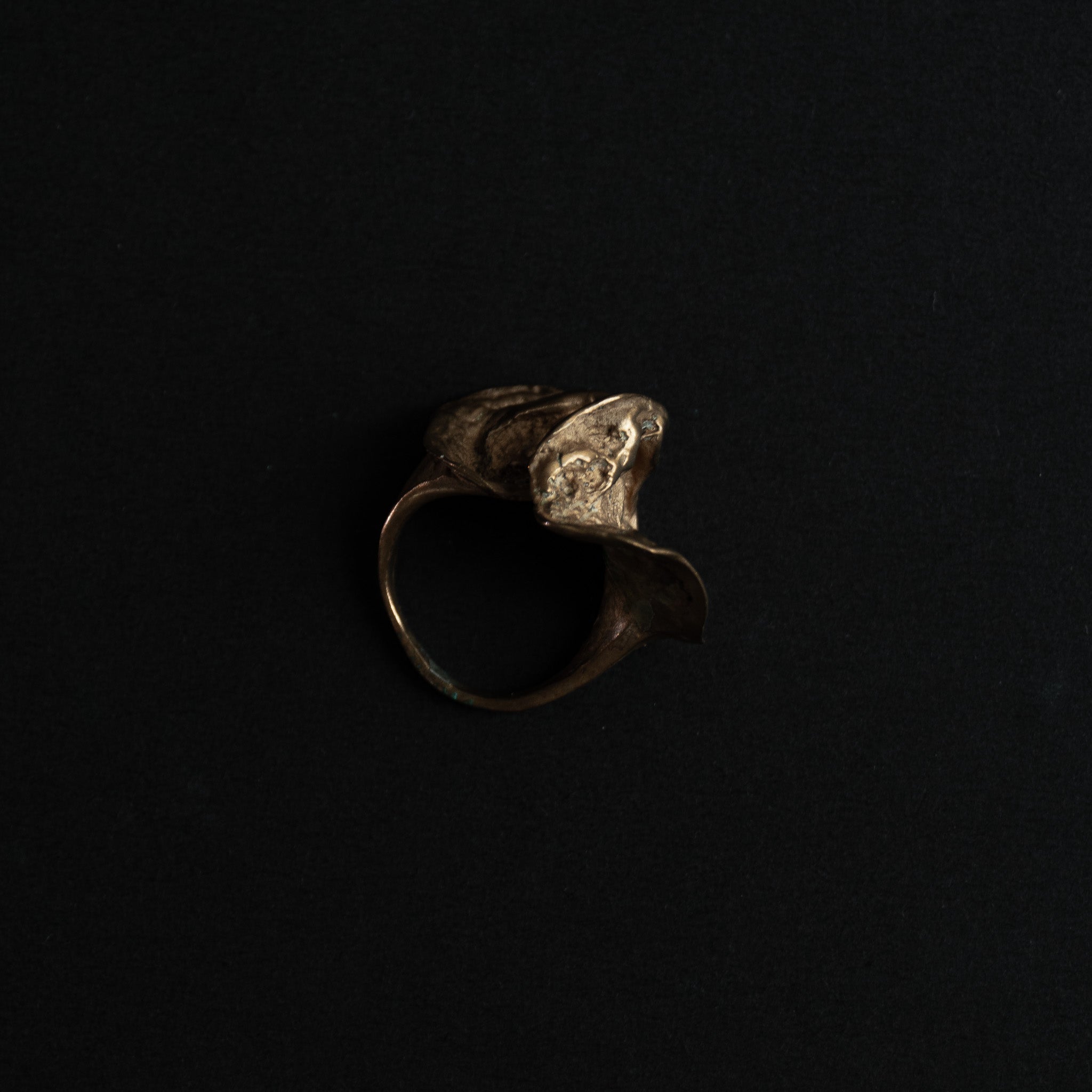 French Craft Natural Formative Art Brass Ring