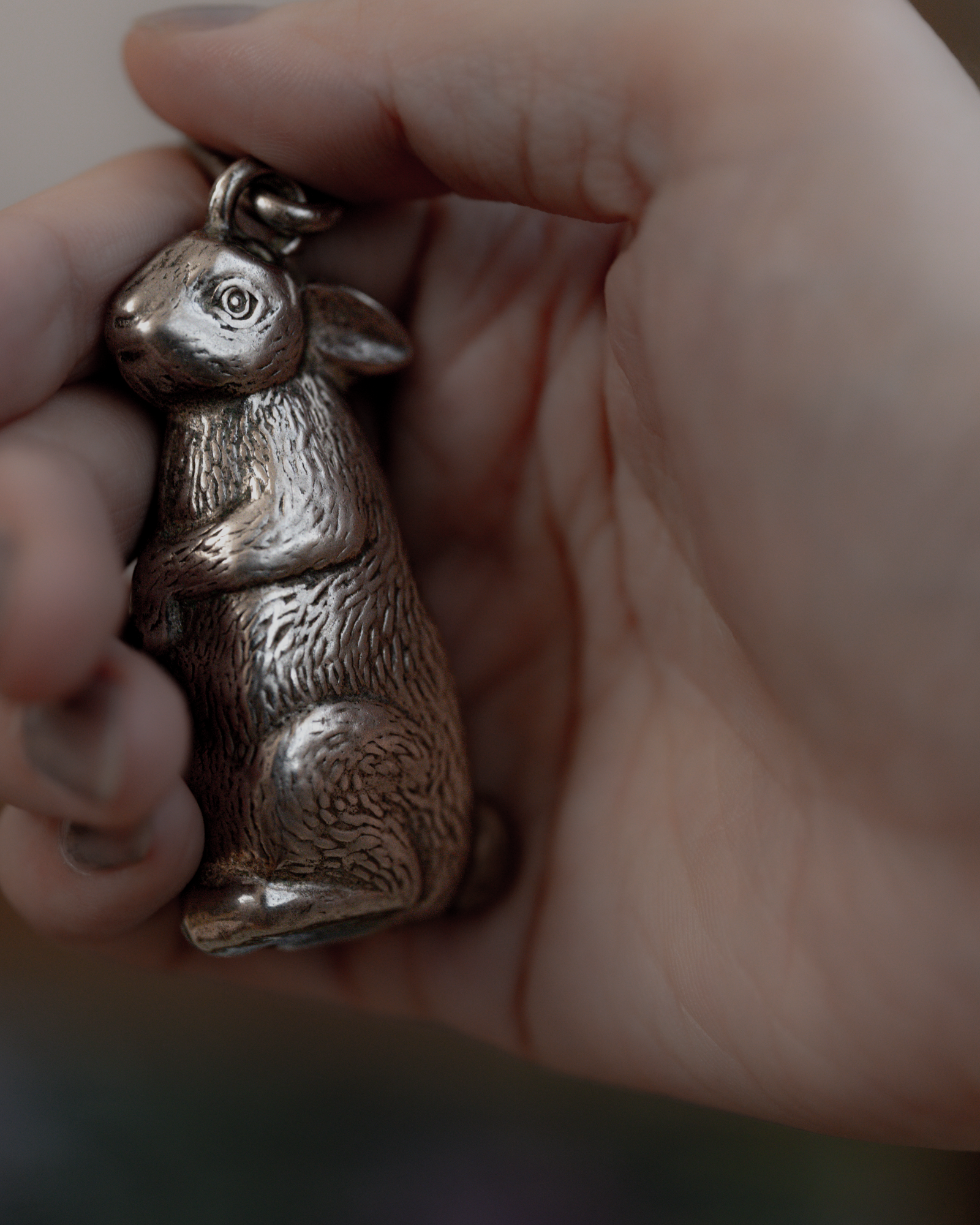 Silver Plated Rabbit Baby Rattle