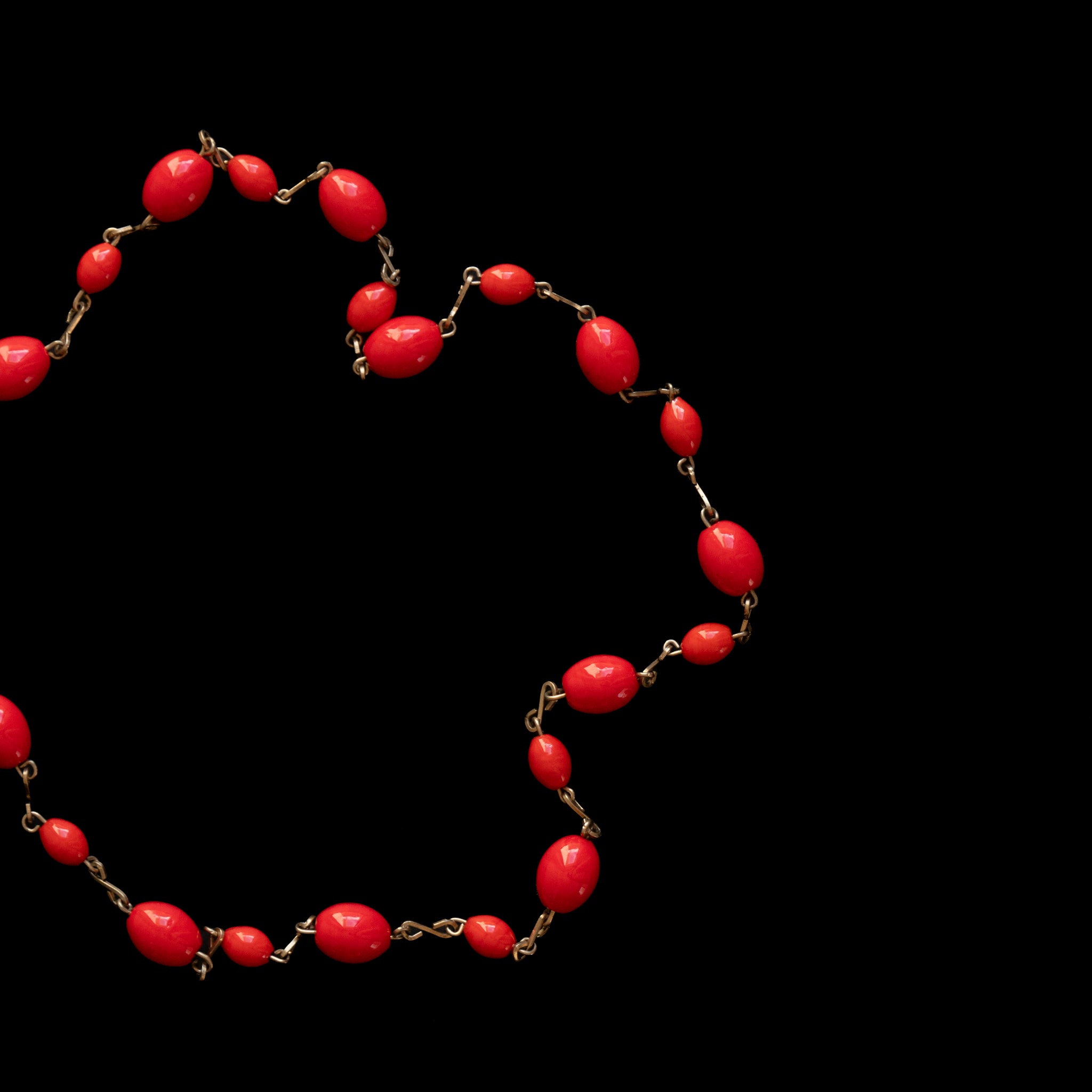 Red Berry Glass Necklace