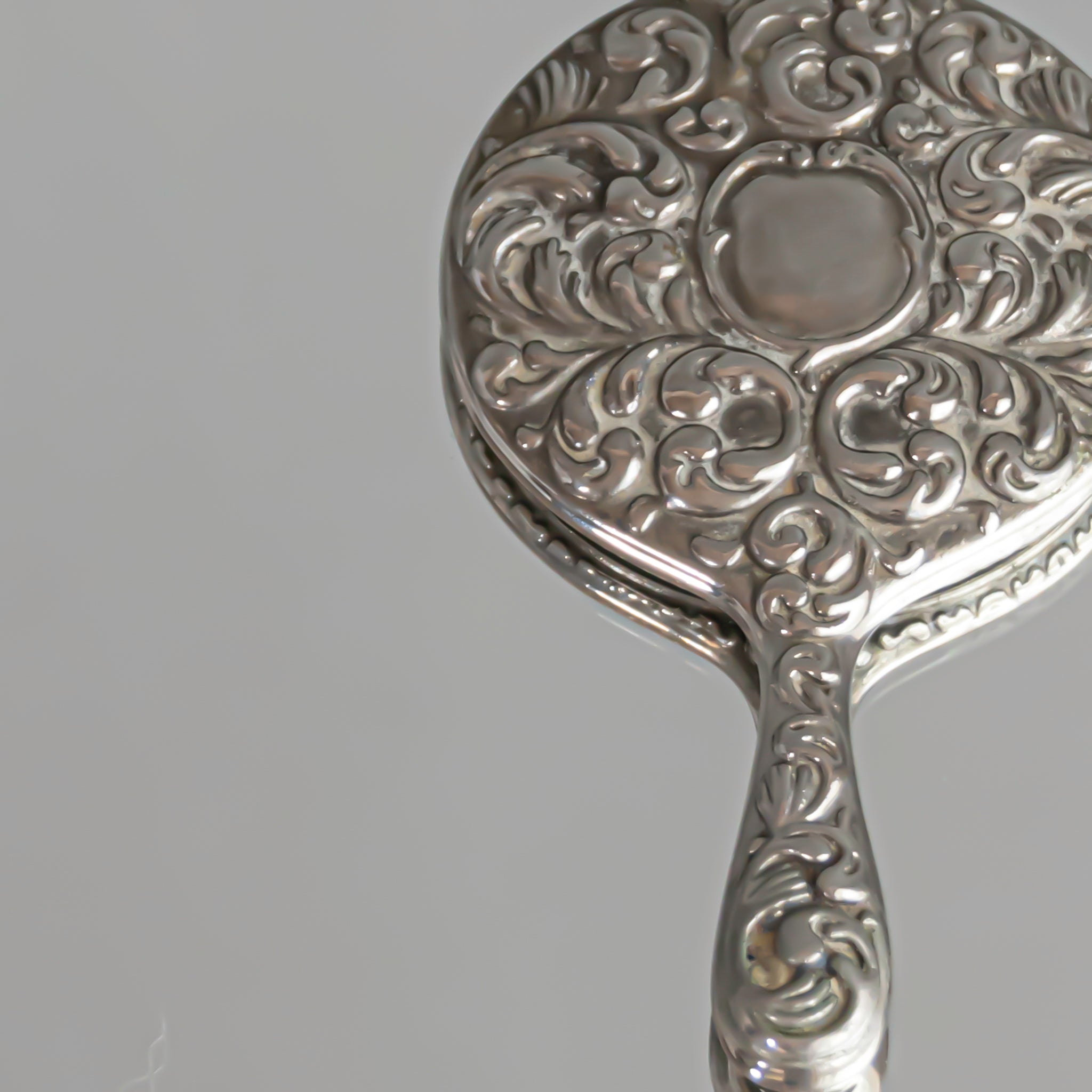 C.1920s Arabesque Silver Plated Petit Mirror