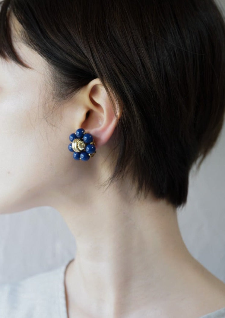 MIRIAM HASKELL DEEP BLUE EARRINGミリアム・ハスケル ディープブルー